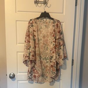 Chic Floral Open-Front Kimono